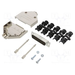 1 pcs x Amphenol Communications Solutions - L17DTPK-M-25+L717SDB25P - D-Sub, PIN: 25, male, straight, soldering, for cable, gold