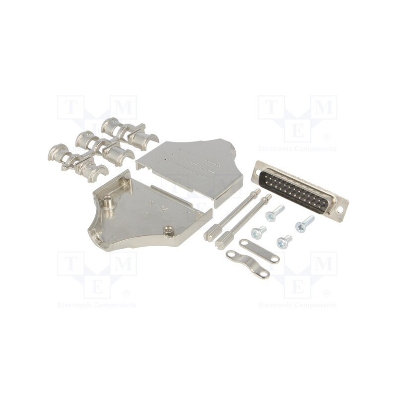 1 pcs x ENCITECH - 6355-0005-03 - D-Sub, PIN: 25, plug, male, straight, soldering, for cable, black