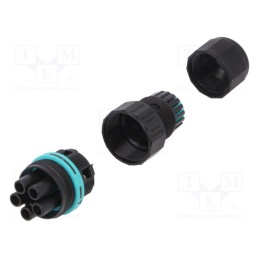 1 pcs x TECHNO - THB.387.B5A - Connector: AC supply, screw terminal, female, TH387, 7÷12mm, 450V