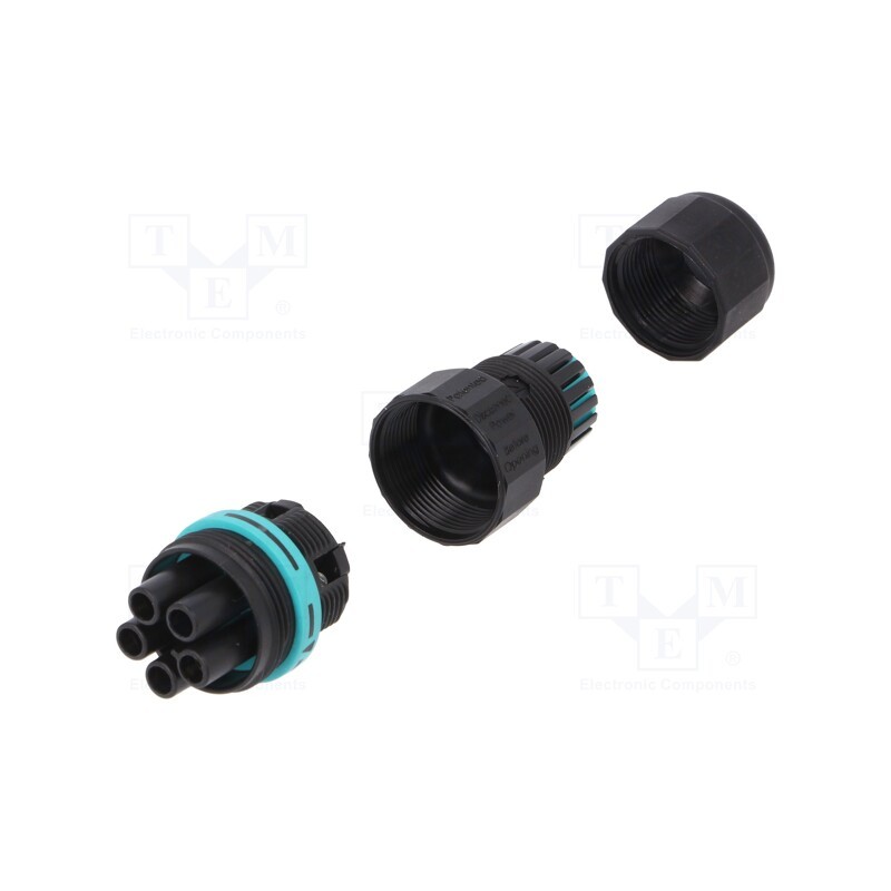 1 pcs x TECHNO - THB.387.B5A - Connector: AC supply, screw terminal, female, TH387, 7÷12mm, 450V