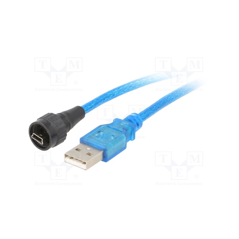 1 pcs x ENCITECH - 1310-1009-01 - Adapter cable, USB A mini plug,USB A plug, 1310, USB 2.0, IP67