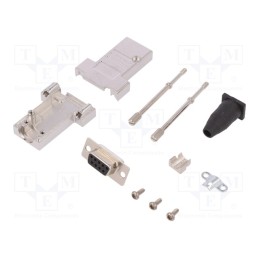 1 pcs x ENCITECH - 6355-0040-11 - D-Sub, PIN: 9, plug, female, soldering, for cable, black