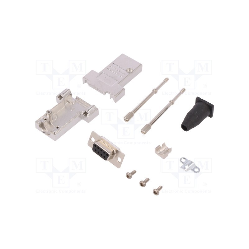 1 pcs x ENCITECH - 6355-0040-11 - D-Sub, PIN: 9, plug, female, soldering, for cable, black