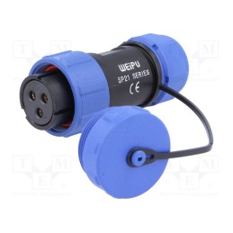 1 pcs x WEIPU - SP2110/S3II-1C - Plug, SP21, female, PIN: 3, with protective cap, IP68, 7÷12mm, 30A