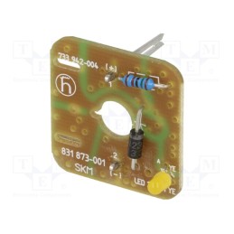 1 pcs x HIRSCHMANN - 831873001 GDME LED 24 HH YE - Insert, with LED,with protective diode, GDME, 8A, 24V