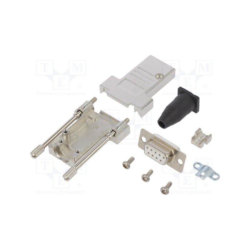 1 pcs x ENCITECH - DTSL09-LJSRG-T-DBS-W-K - D-Sub, PIN: 9, plug, female, soldering, for cable, white