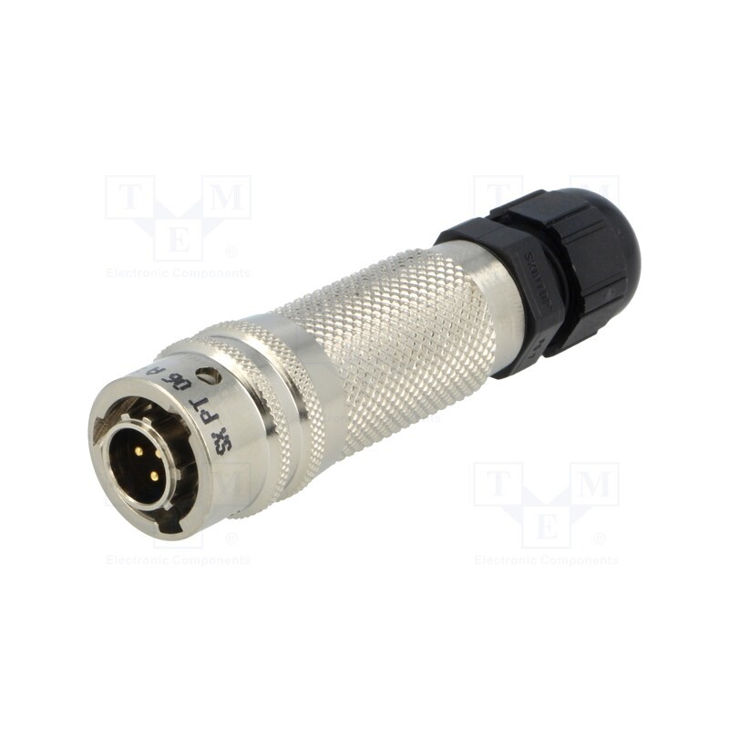 1 pcs x AMPHENOL - PT06A083APPG023 - Connector: circular, for cable, PT/451, plug, male, PIN: 3, size 8