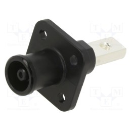 1 pcs x CONNFLY - DS1168-01-120MSBYX - Socket, DC supply, male, PIN: 1, for panel mounting, screw, black
