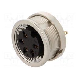 1 pcs x LUMBERG - 0304 05-1 - Connector: M16, socket, female, soldering, PIN: 5, 5A, 250V, IP68