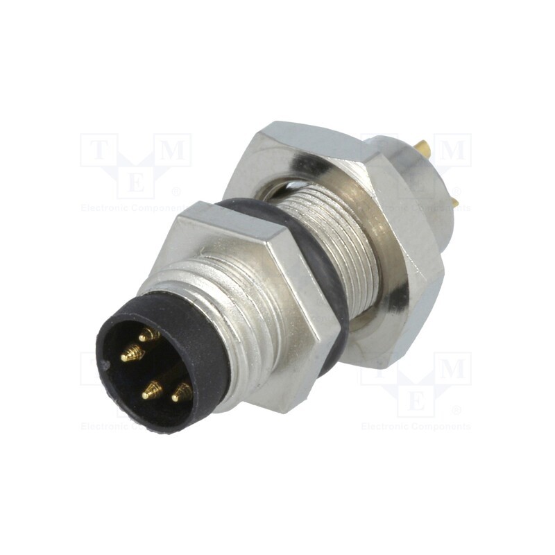 1 pcs x AMPHENOL LTW - 8-04PMMS-SH7002 - Connector: M8, male, PIN: 4, for panel mounting,rear side nut