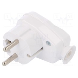 1 pcs x TIMEX-ELEKTRO - AWA-ŁKB BI - Connector: AC supply, male, plug, 2P+PE, 250VAC, 16A, white, PIN: 3