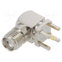 1 pcs x LINX TECHNOLOGIES - CONSMA002 - Socket, SMA, female, angled 90°, 50Ω, THT, on PCBs, PTFE