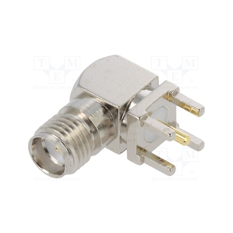 1 pcs x LINX TECHNOLOGIES - CONSMA002 - Socket, SMA, female, angled 90°, 50Ω, THT, on PCBs, PTFE