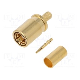 1 pcs x TELEGu00c4RTNER - J01161A0691 - Plug, SMB, female, straight, 50Ω, crimped, for cable, PTFE