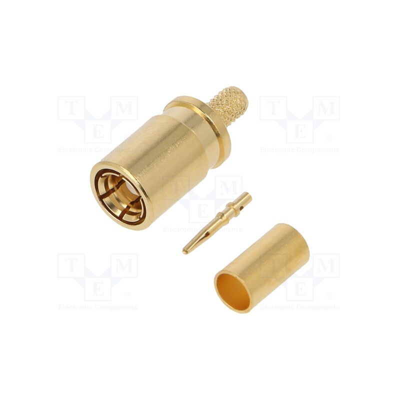 1 pcs x TELEGu00c4RTNER - J01161A0691 - Plug, SMB, female, straight, 50Ω, crimped, for cable, PTFE