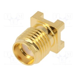 1 pcs x AMPHENOL RF - 132134-10 - Plug, SMA, female, straight, 50Ω, SMT, for cable, PTFE, gold-plated