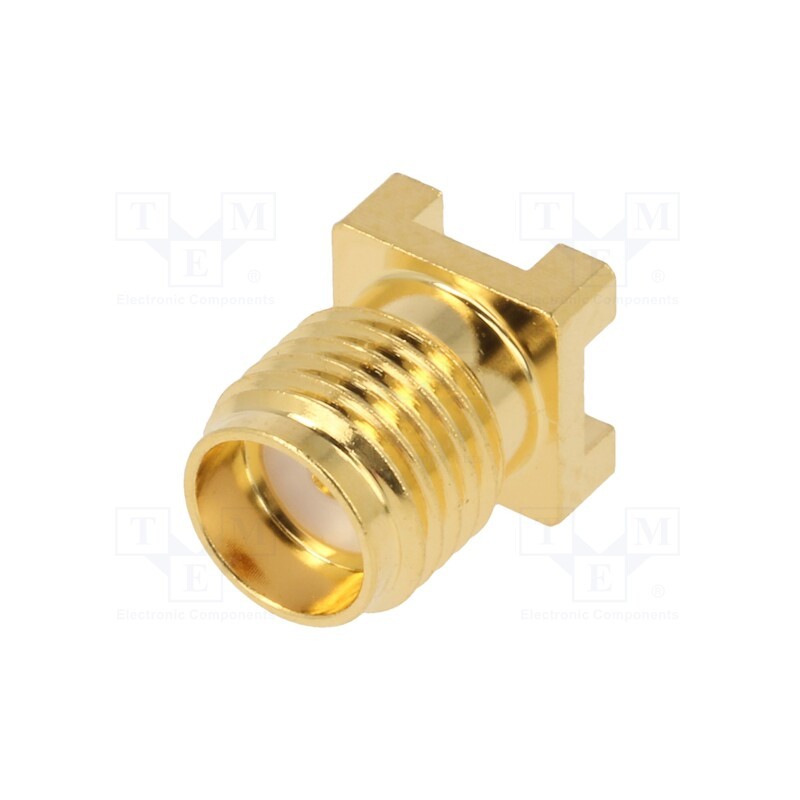 1 pcs x AMPHENOL RF - 132134-10 - Plug, SMA, female, straight, 50Ω, SMT, for cable, PTFE, gold-plated