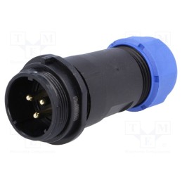 1 pcs x WEIPU - SP2111/P3II-1N - Plug, SP21, male, PIN: 3, IP68, 7÷12mm, 30A, soldering, for cable