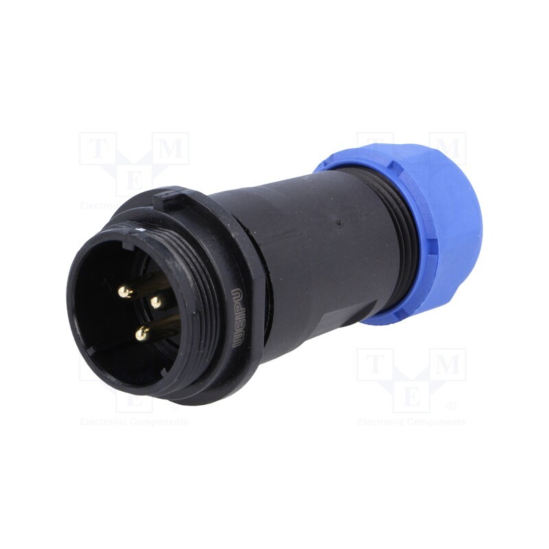 1 pcs x WEIPU - SP2111/P3II-1N - Plug, SP21, male, PIN: 3, IP68, 7÷12mm, 30A, soldering, for cable