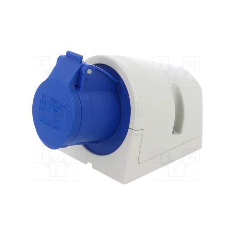 1 pcs x PCE - 113-6 - Connector: AC supply, socket, female, 16A, 230VAC, IEC 60309, IP44