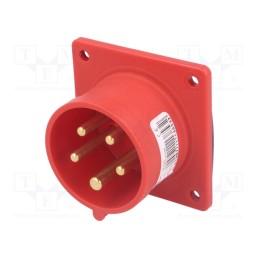 1 pcs x PCE - 615-6F7 - Connector: AC supply 3-phase, socket, male, 16A, 400VAC, IEC 60309