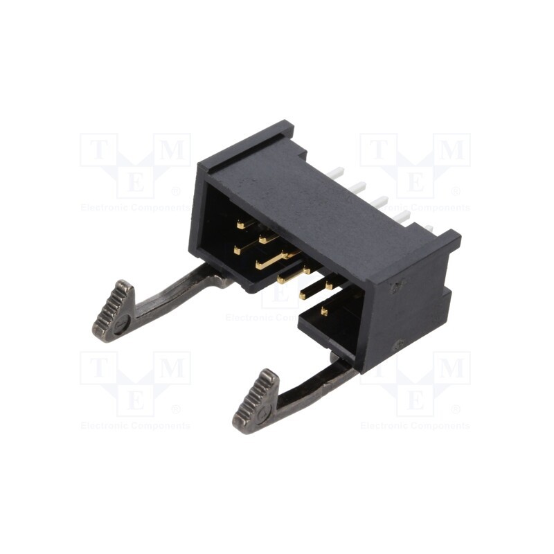 1 pcs x TE Connectivity - 1761606-3 - Socket, IDC, male, PIN: 10, straight, snapped-in, THT, gold-plated