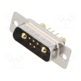 1 pcs x MH CONNECTORS - MHCDD7W2P4 - Special D-Sub, PIN: 7(2+5), plug, male, on PCBs, THT, MHCD, 240V