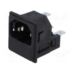 1 pcs x BULGIN - PF0033/20/63 - Connector: AC supply, socket, male, 10A, 250VAC, IEC 60320, C14 (E)
