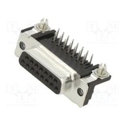 1 pcs x TE Connectivity - 5747845-4 - D-Sub, PIN: 15, socket, female, angled 90°, THT, UNC 4-40, AMPLIMITE