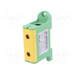 1 pcs x POKu00d3J - B11-32CZ - Splice terminal: rail, 95mm2, ways: 1, terminals: 2, yellow-green