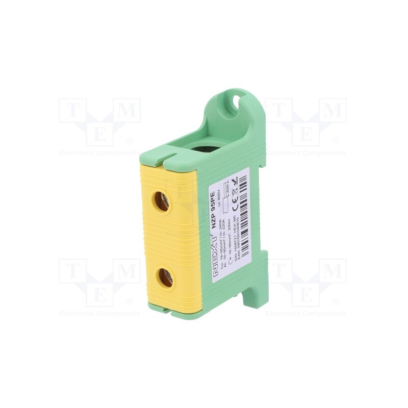 1 pcs x POKu00d3J - B11-32CZ - Splice terminal: rail, 95mm2, ways: 1, terminals: 2, yellow-green