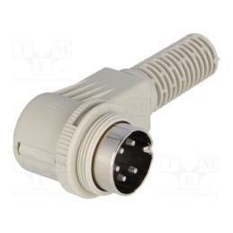 1 pcs x HIRSCHMANN - 932908117 MAWI 5100 - Plug, DIN, male, PIN: 5, Layout: 240°, angled 90°, for cable