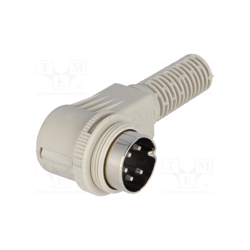 1 pcs x HIRSCHMANN - 932908117 MAWI 5100 - Plug, DIN, male, PIN: 5, Layout: 240°, angled 90°, for cable