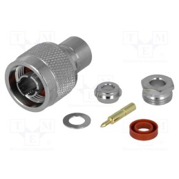 1 pcs x AMPHENOL RF - N1141A1-NT3G-1-50 - Plug, N, male, straight, 50Ω, soldering, PTFE