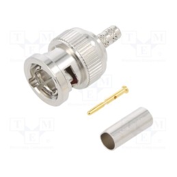 1 pcs x AMPHENOL RF - 031-70537-12G - Plug, BNC, male, straight, 75Ω, crimped, for cable, PTFE, -30÷75°C