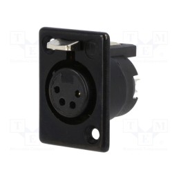 1 pcs x DELTRON - 710-0400 - Socket, XLR, female, PIN: 4, straight, soldering, silver plated, 50V