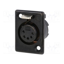 1 pcs x DELTRON - 710-0500 - Socket, XLR, female, PIN: 5, straight, soldering, silver plated, 50V