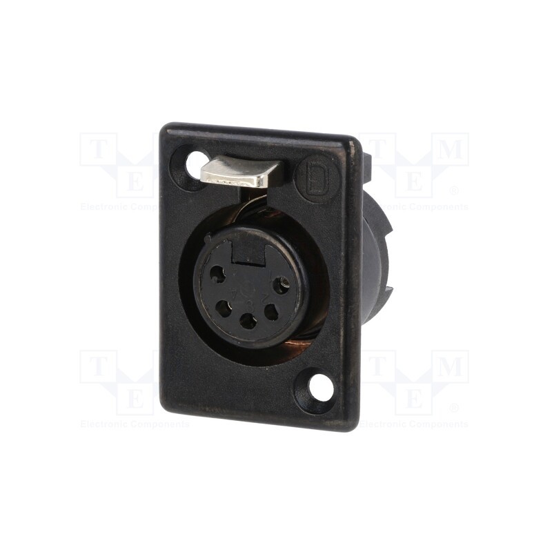 1 pcs x DELTRON - 710-0500 - Socket, XLR, female, PIN: 5, straight, soldering, silver plated, 50V