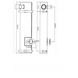 Horizontal exhaust muffler for Renault Claas tractors