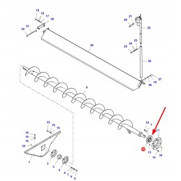 D41714100 screw bearing for the grain discharge pipe