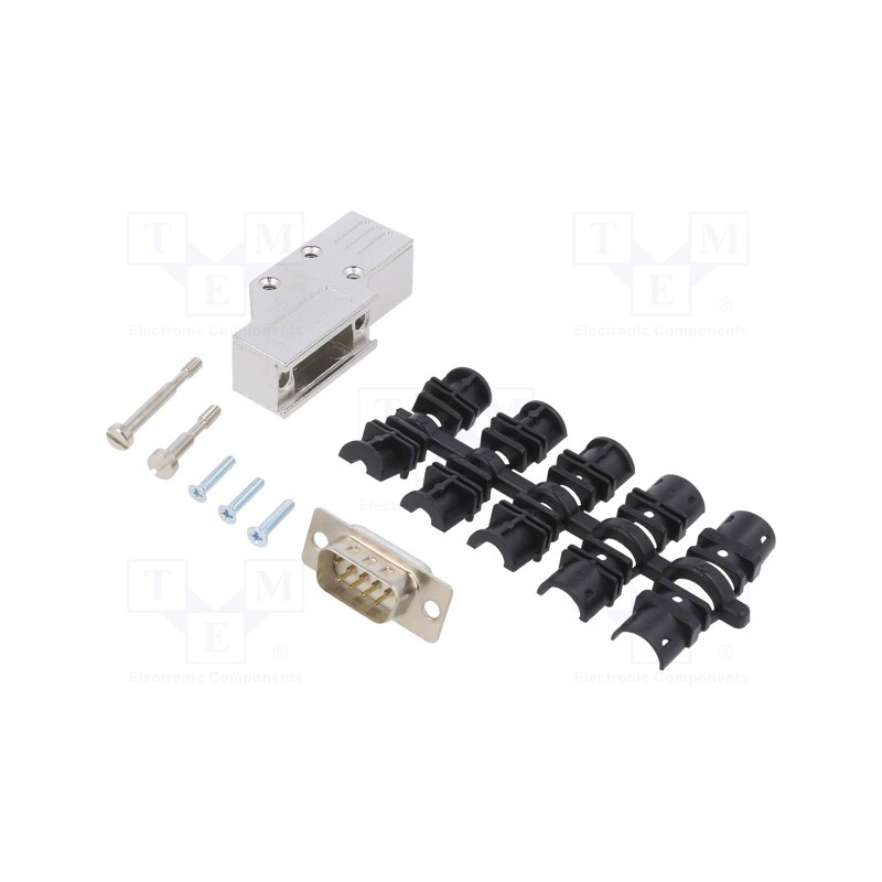 1 pcs x ENCITECH - DCMR09-FK-DBP-W-K - D-Sub, PIN: 9, plug, male, angled 90°, soldering, for cable, white