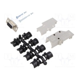 1 pcs x MH CONNECTORS - MHDCMR9HD15FS-K - D-Sub HD, PIN: 15, plug, female, for cable, angled 90°, soldering