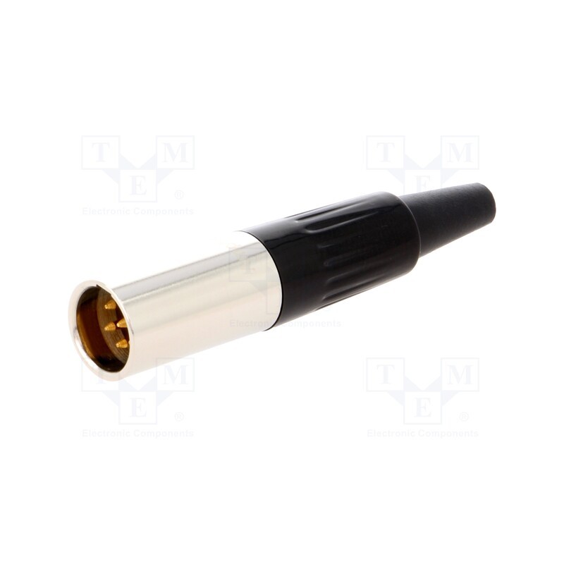 1 pcs x AMPHENOL - AG6M - Plug, XLR mini, male, PIN: 6, for cable, soldering, 1.2A, 0.38mm2