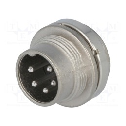 1 pcs x AMPHENOL - T3362000U - Connector: M16, socket, male, soldering, PIN: 5, 5A, 300V, IP40, C091A