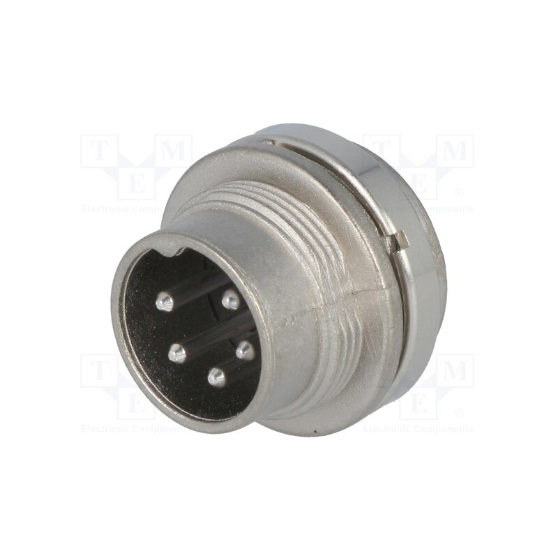 1 pcs x AMPHENOL - T3362000U - Connector: M16, socket, male, soldering, PIN: 5, 5A, 300V, IP40, C091A