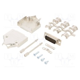 1 pcs x ENCITECH - 6355-0059-02 - D-Sub HD, PIN: 26, plug, male, straight, soldering, for cable, black