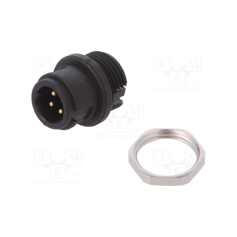 1 pcs x BINDER - 09 0981 00 04 - Connector: circular, socket, 710, male, PIN: 4, unshielded, 3A, IP40