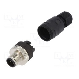 1 pcs x LUTRONIC - 1354 - Plug, M12, PIN: 3, male, A code-DeviceNet / CANopen, for cable