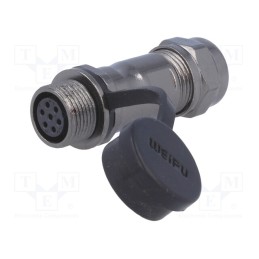 1 pcs x WEIPU - ST1211/S7 - Plug, ST12, female, PIN: 7, IP67, 5÷8mm, 5A, soldering, for cable