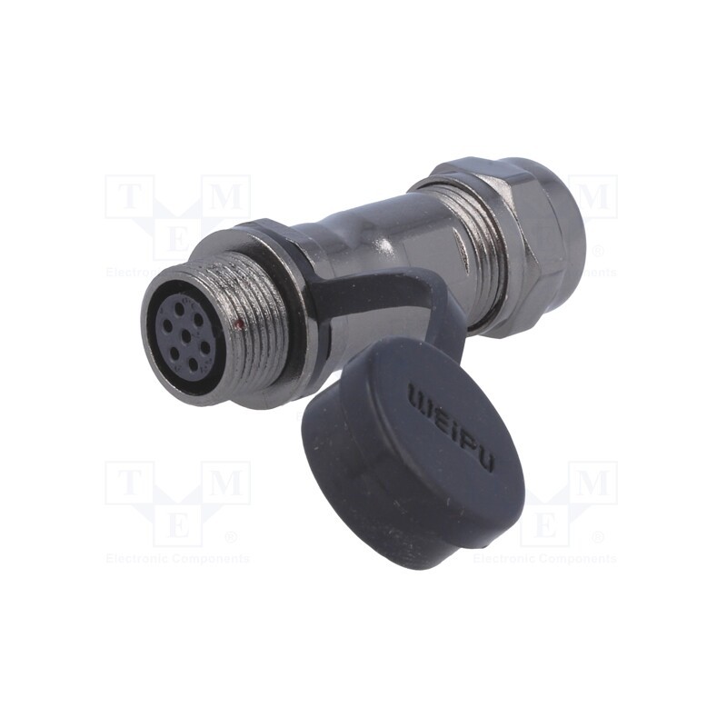 1 pcs x WEIPU - ST1211/S7 - Plug, ST12, female, PIN: 7, IP67, 5÷8mm, 5A, soldering, for cable